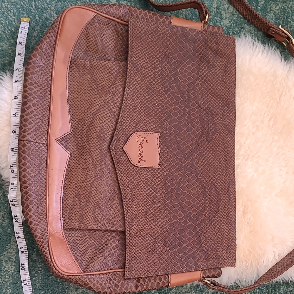 CALE Textured Brown Crossbody Bag